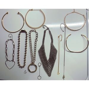 NWOT HUGE DOLLSKILL Jewelry Set Choker Lip Ring